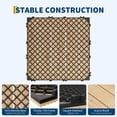 thumbnail image 3 of EuKer Acacia Wood Deck Tiles, 22 Pack Interlocking Floor Tiles with Non-Slip for Outdoor & Indoor Use, Natural Wood, 3 of 7