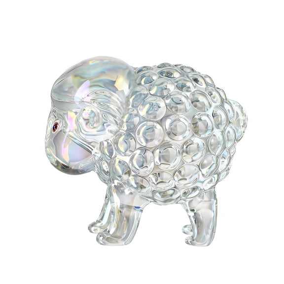Crystal Sheep Figurines Art Handmade Glass Lamb Statue Collectible Crystal Animal Figurine Ornaments for Table Centerpiece Home Decor
