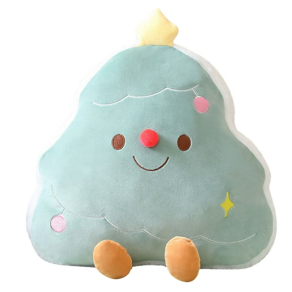 Hwkond Throw Pillows for Bed Christmas New Plush Christmas Tree Pillow Holiday Gift Christmas Cushion,Grayish blue