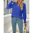 thumbnail image 5 of Womens Shirts Lace Top Casual Long Sleeve V Neck Shirts for Womens Puffed Puffed Sleeves Tops for Womens Cogild, 5 of 6