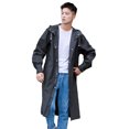 thumbnail image 6 of Jacenvly New Rainwear for Men/Women and Man Casual Long Sleeve Jacket Coat Walking Raincoat Hoodies Uv Protection Rain Suits for Women Black, 6 of 9