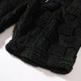thumbnail image 4 of Yusimy Men's Solid Color 2-Piece Fuzzy Hoodie Short Set Long Sleeve Elastic Waistband Drawstring Casual Warm, 4 of 9
