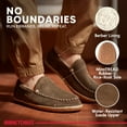 thumbnail image 3 of Minnetonka Men's Tilden Moccasin Suede Indoor and Outdoor Slippers, Autumn Brown, 11 M, 3 of 6