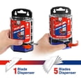 thumbnail image 3 of Utility Knife Blades, 100-Pack Blades Replacement with Dispenr, SK5 Carbon Steel, Red, 3 of 4