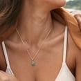 thumbnail image 4 of Ross-Simons Turquoise Pendant Necklace in 10kt Yellow Gold, Women's, Adult, 4 of 7