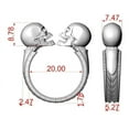thumbnail image 5 of Womens Skull Ring Open Mouth Alloy Statement Jewelry, 5 of 6