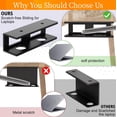 thumbnail image 2 of CATUOR Under Desk Laptop Mount, Black Metal Laptop Holder Under Desk, 3-Piece Space-Saving Vertical Storage Stand with Screws, 2 of 6