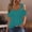 Blue plus size cold shoulder tops a1, variant on Women Plus Size V Neck Cold Shoulder Tops Knot Front Casual Blouses Solid Basic Tee Shirts Beach Vacation Summer Fashion Clothes, Sky Blue 3XL