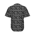 thumbnail image 2 of Black And White Warli Tribal Print Active Baseball Jersey for Men and Women, Hippie Button Down Women’s Baseball Team Shirts., 2 of 4