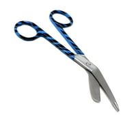 Blue Zebra Pattern Handle Color Lister Bandage Scissors 5.5"