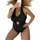 thumbnail image 1 of Sexy Mujer Talla Extra Halter Traje de baño de Cuerpo Entero V Cuello Traje de baño de Buceo con Traje de baño Cruzado Negro XL Negro XL Xishao ropa, 1 of 2