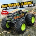 thumbnail image 6 of Amphibious RC Monster Truck Waterproof, 4WD Remote Control Monster Car for Kids, All Terrain Off Road Stunt Car with Gyroscope & 360° Spins, Pool Water Toy Gift, 6 of 13