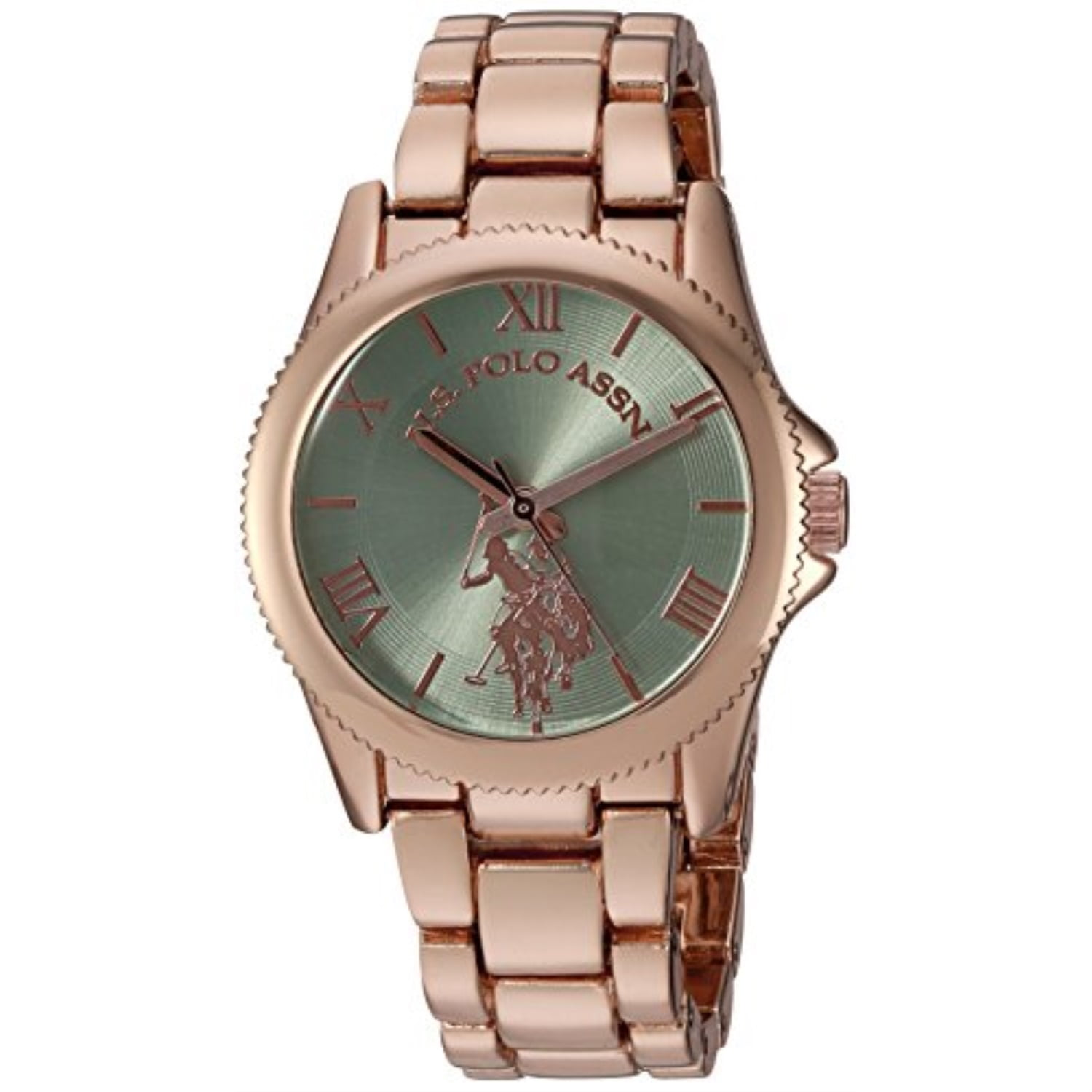 us polo assn rose gold watch