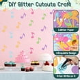 thumbnail image 3 of Music Note Glitter Cutouts - 100Pcs Colorful Music Notes Themed Paper Cut-Outs Musical Notes Shaped Paper Die Cut for Concert Party Baby Shower Home School Classroom Bulletin Border Wall Decoration, 3 of 7