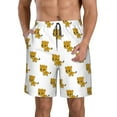 thumbnail image 2 of Uemuo Leopard Print Pattern Men's Swim Trunks Hawaiian Beach Bathing Suit Swimsuits Beach Quick-Dry Shorts with Pockets-, 2 of 9