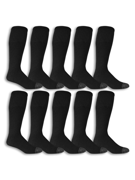 Fruit of the Loom Men's Heavy Duty Work Gear Tube Socks (6 Pair Pack ...