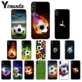 thumbnail image 2 of Yinuoda-Coque de téléphone Fire Football, Ballon de football, iPhone 13, 5, 5Sx, 6, 7, 7plus, 8, 8Plus, X, XS, MAX, Poly, Haute qualité qiuyongming unisex, 2 of 2