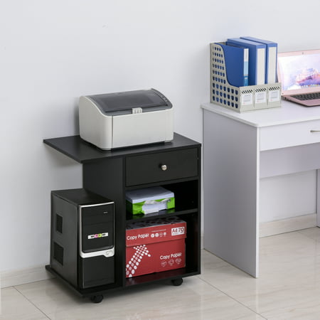 Vinsetto Printer Stand Desk Side File, Desk Side File Cabinet