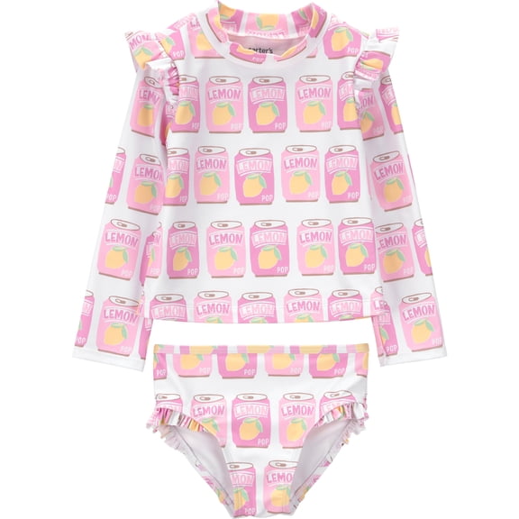 Carter's Child of Mine Toddler Girl Rash Guard Swimsuit Set, 2-Piece, Sizes 12M-5T