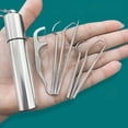thumbnail image 1 of 1 Set Toothpick Set Metal Stainless Steel Oral Cleaning Tooth Flossing Portable Toothpick Floss Teeth Cleaner with Storage Tube Betterlifefg, 1 of 4
