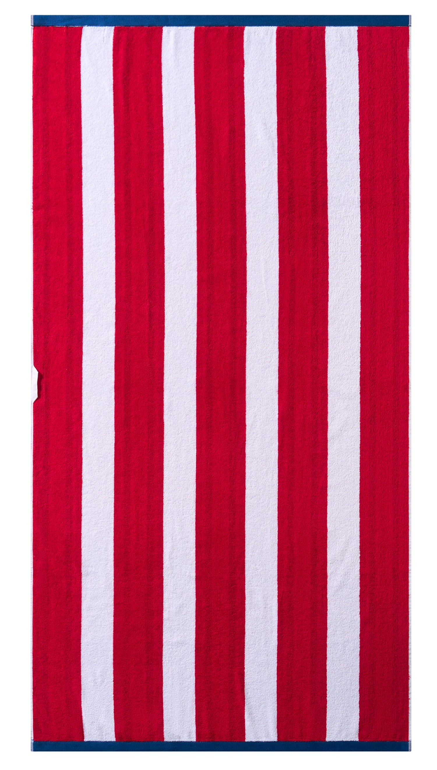 Better Homes & Gardens Oversized Cotton Blend Cabana Beach Towel, 72" x 38", Red