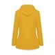 thumbnail image 3 of Chaqueta cortavientos con capucha para mujer, impermeable y cálida, cortavientos militar para invierno Amarillo XXXXXL, 3 of 4