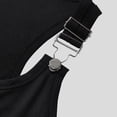 thumbnail image 5 of YLSDY Men's Ribbed Tank Top with Clip Suspenders, Retro Style Sleeveless Undershirt for Streetwear Black Free Size, 5 of 9