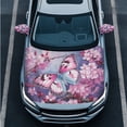 thumbnail image 3 of Yuyamidu Pink Butterfly Side View Mirror Covers for Car Sedan Exterior Accessories Pink Flower Auto Hood Cover Protector 1 Car Hood Dust Cover and 2 Auto Side View Mirror Covers, 3 of 7