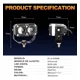 thumbnail image 5 of Faros Lupa Led Tres Color Spot Luz Universal Niebla 4x4 Moto, 5 of 6