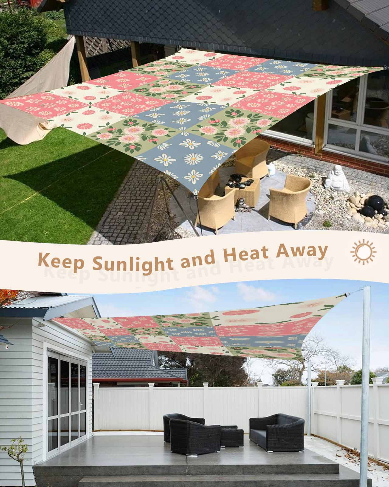 Outdoor Sun Shade Sail 14'x18', Japanese Style Patio Beach Shade