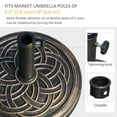thumbnail image 4 of Outsunny Base de Parasol de Patio 25 lb Base de Parasol de Marché Support Bronze, 4 of 10
