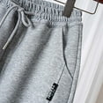 thumbnail image 5 of Boys' Open Bottom -Lined Sweatpants with Pockets High Elastic Waist Casual Fashion Baggy Wide Straight Leg Pants 5-15 Y, 5 of 6