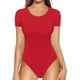 thumbnail image 1 of Xishao Women's Round Neck Short Sleeve T Shirts Basic Bodysuits Xishao ropa, 1 of 2