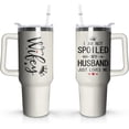 thumbnail image 1 of Wife Handle Tumbler with Handle Lid and Straw,40 Oz Inspirational Tumbler Water Bottle Travel Coffee Cup Mug, 1 of 1