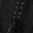 thumbnail image 5 of Elegant Striped Strapless Corset Tops for Women Laceup Overbust Push Up Underwire Bustier Sexy Going Out Tube Crop Top, 5 of 5