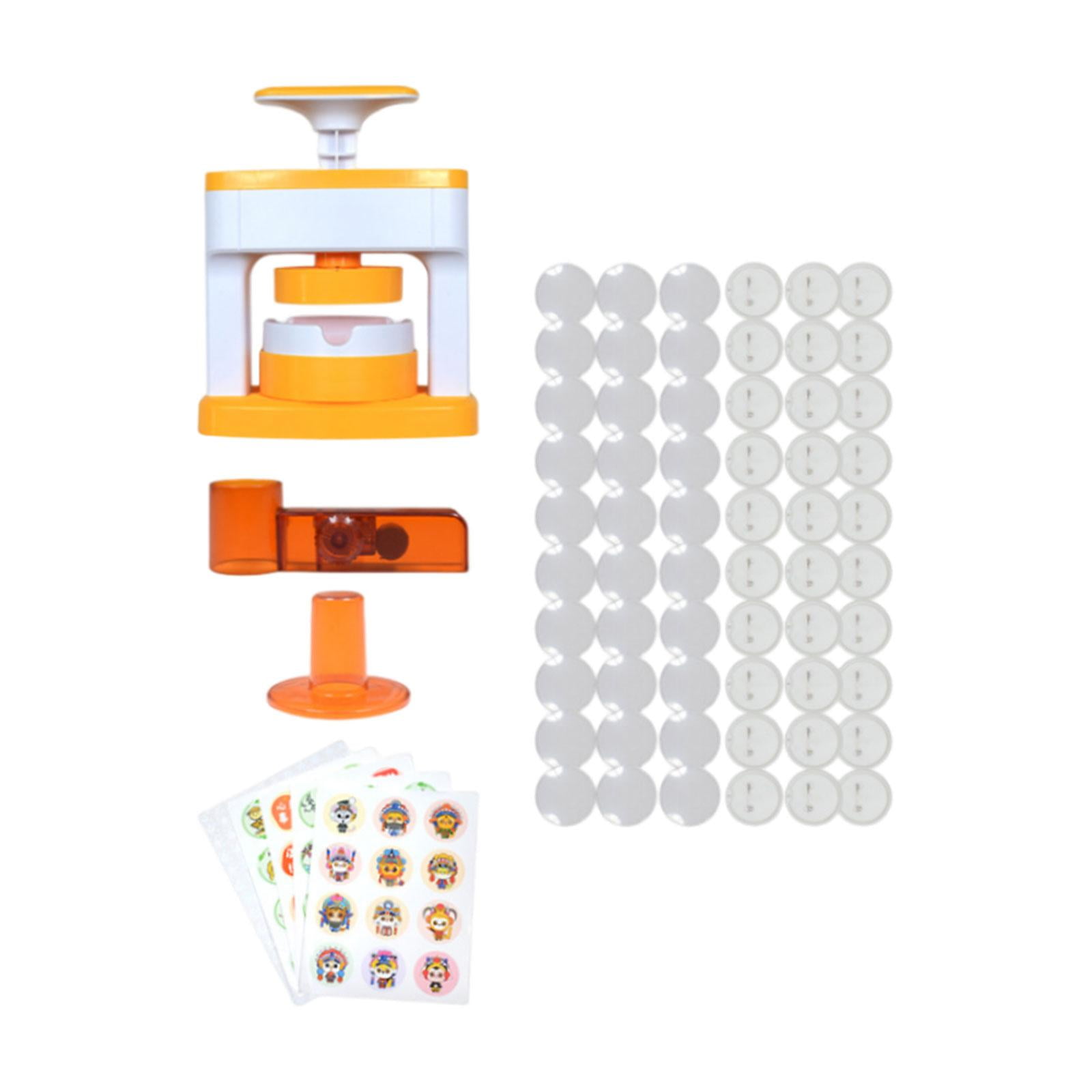 Button Maker Machine,55mm Button Maker Machine for Creative DIY,DIY Badge Brooch Pin Making Machine Birthday,Pin Button Maker Press Machine Button Parts,Blank Button Pins Badge with 30 Set