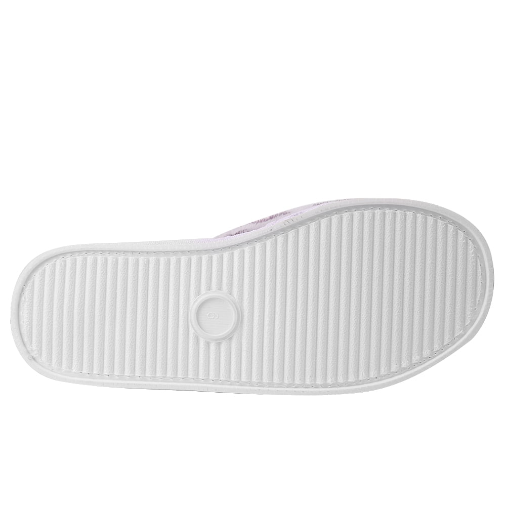 Aerusi Cozy Slide Purple Leopard Memory Foam Women Slipper