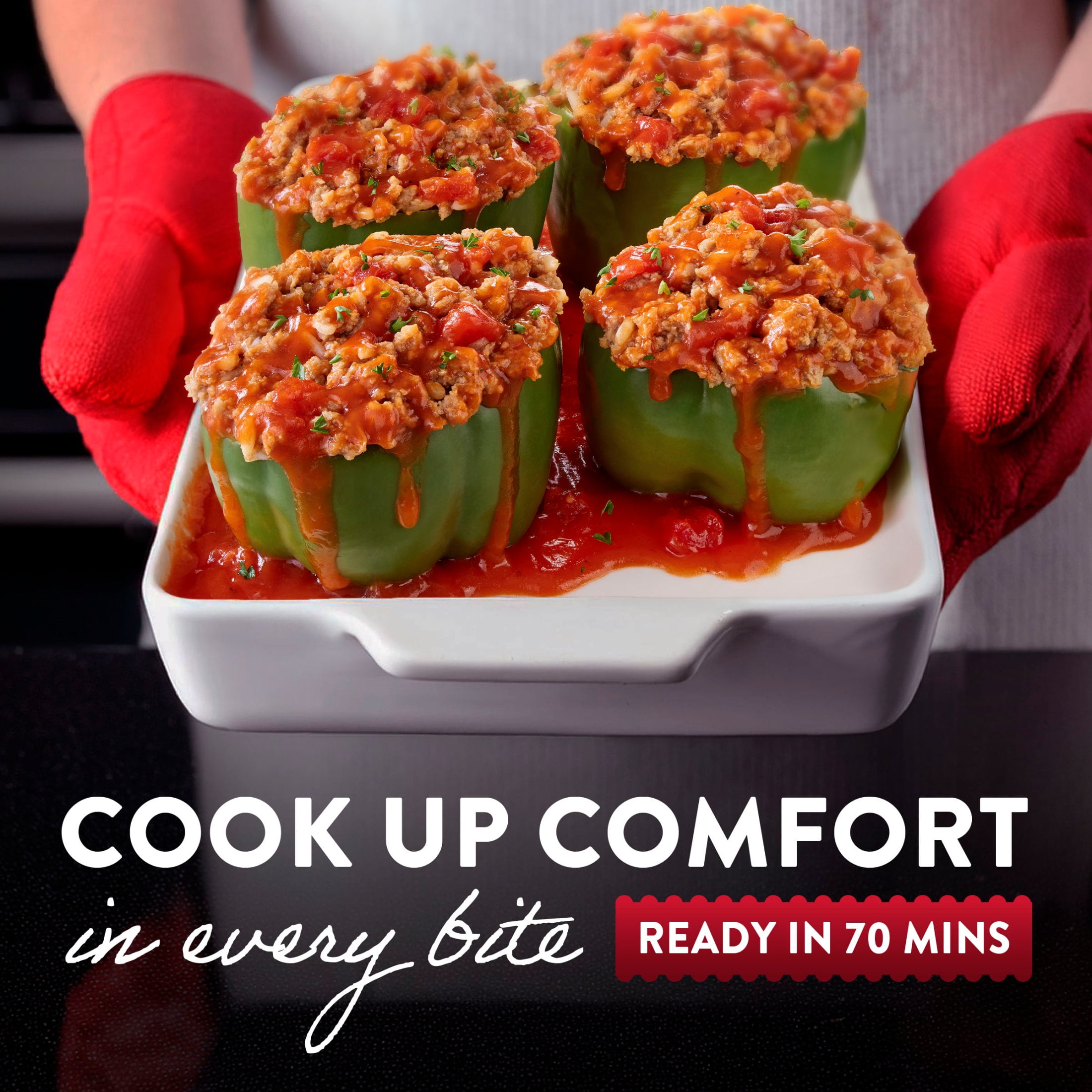 Stouffer’s Stuffed Peppers, Family Size, Frozen Stuffed Peppers, Easy Family Frozen Dinner 2 lb.