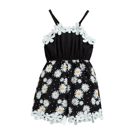 

ZHAGHMIN 9 Month Girl Clothes Toddler Kids Girls Floral Flowers Prints Sleeveless Strap Jumpsuit Pants Outfits Set Romper 18 Months Toddler Boy Romper 6-12 Month Girl Clothes Shirt Dress Girls 9 Mon