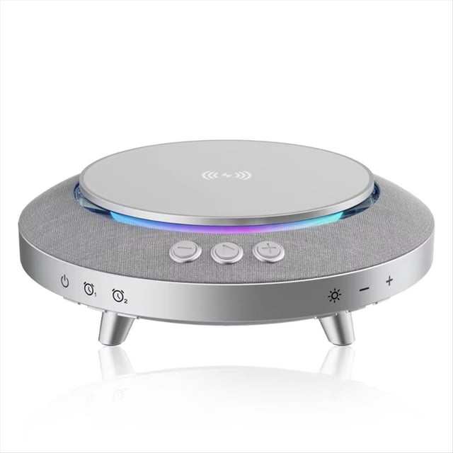 Altavoces Inteligentes Bluetooth V5.3, 2 en 1, Multifunción, 15 W, Cargadores Inalámbricos Portátiles Rápidos para Teléfonos Móviles, Luz Musical.