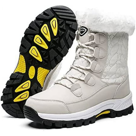 

Women s Waterproof Snow Boots Winter Mid Calf Booties Warm Fur Lining Winter Shoes
