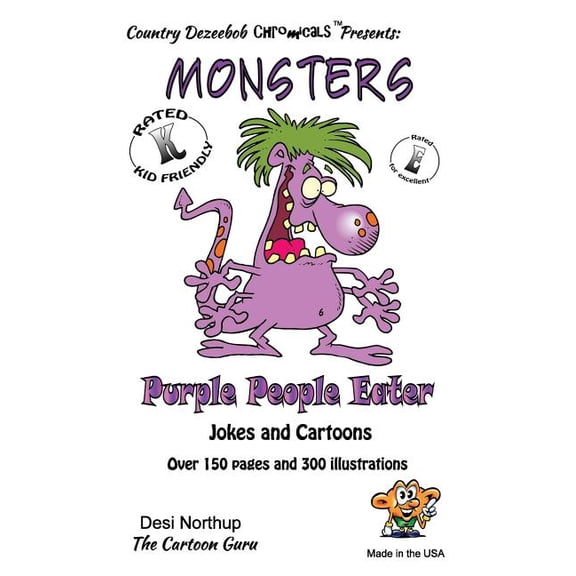 Monsters -- Purple People Eater -- Jokes and Cartoons: in Black+ White