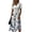 Blue, variant on Womens Summer Dresses Wrap Tummy Control A-Line Midi V-Neck Short Sleeve Dress Beach Vacation Sundress Modest Dresses