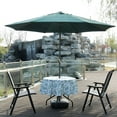 thumbnail image 4 of SUQ I OME Outdoor Patio Tablecloth with Umbrella Hole and Zipper, Garden Table Covers for Backyard Circular Table/BBQs/Picnic (Fence Leaf, 60'' Round with Zipper), 4 of 6