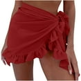 thumbnail image 2 of Rvasteizo Womens Swim Shorts Hollow Knit Beach Cover Up Mini Skirt Swim Bottoms, 2 of 3