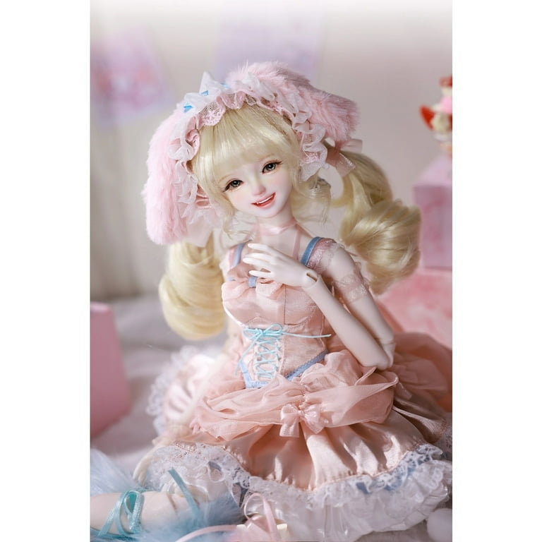 Melanie A 1/4 BJD - Romantic Pink Bunny Girl Full Set Usagi Moe W