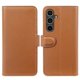 thumbnail image 1 of For Samsung Galaxy S24 FE Case Genuine Split Leather Phone Cover with Wallet Stand - Blue, 1 of 5