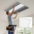 thumbnail image 4 of Black Morocco Magnetic Fluorescent Light Covers for Ceiling Lights 2x4Ft, Grey Striped Middle Century Patterned Office Classroom Kitchen Drop Ceiling Light Covers Lighting Filters Shade Panel 3 Packs, 4 of 9