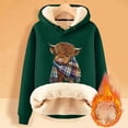 thumbnail image 2 of Veste à Capuche Décontractée pour Femmes avec Imprimé Mode Confortable Doublée à Manches Longues Grande Taille Extra Longue Chandail à Capuche pour Femmes avec Boutons-Pression Chandail à Capuche à Fermeture à Glissière pour Femmes Chandails en Molleton et Chandails à Capuchon Tendance, 2 of 4