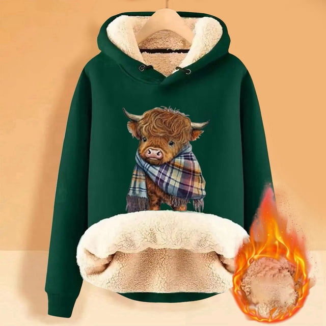 Chandail à Capuche Décontracté pour Femmes, Mode Imprimée, Confortable, Doublé, Manches Longues, Chandail-Over Fin, Chandails en Molleton Confortables pour Femmes, Chandail en Molleton Lourd pour Femmes, Grand Chandail à Capuche, Chandail-Over pour Femmes, Yoga